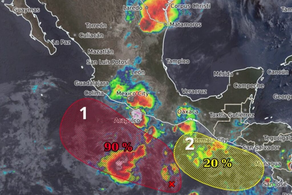 Dalila se aproxima al Pacífico
