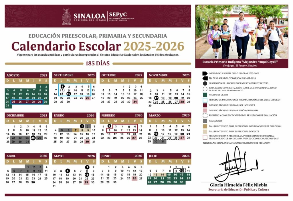 Calendario Escolar 2025-2026