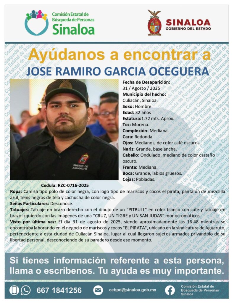 Secuestran al síndico de Aguaruto