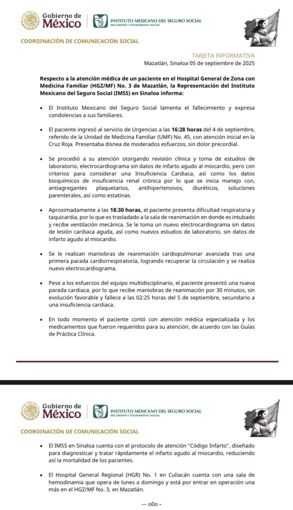 Periodista sinaloense Martín Arellano fallece tras denuncia de problemas en atención del IMSS