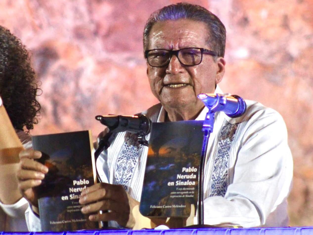 Feliciano Castro lleva a Mocorito su libro Pablo Neruda en Sinaloa