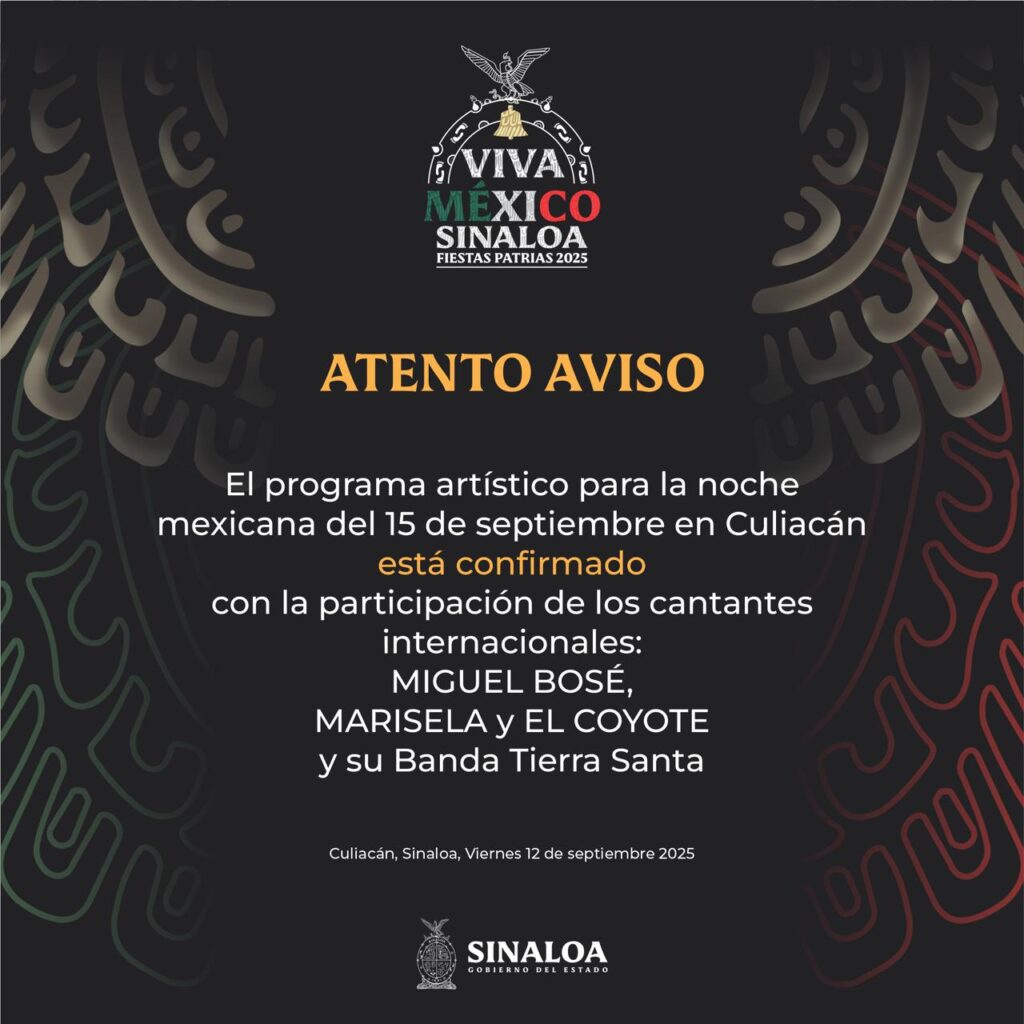 Culiacán listo para el Grito de Independencia