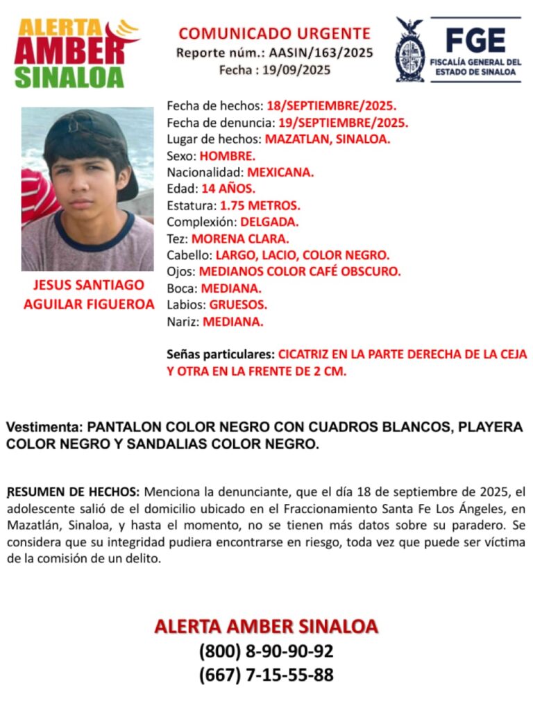 Personas desaparecidas en Sinaloa