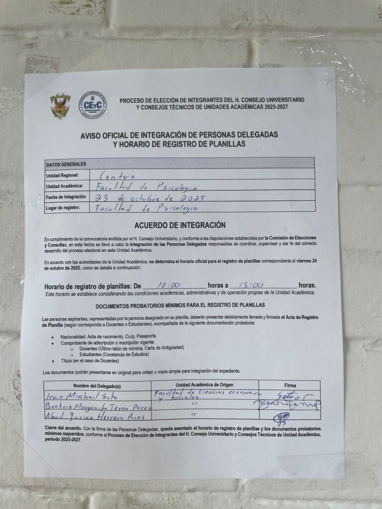 Estudiantes de Psicología denuncian irregularidades en registro para el Consejo Universitario