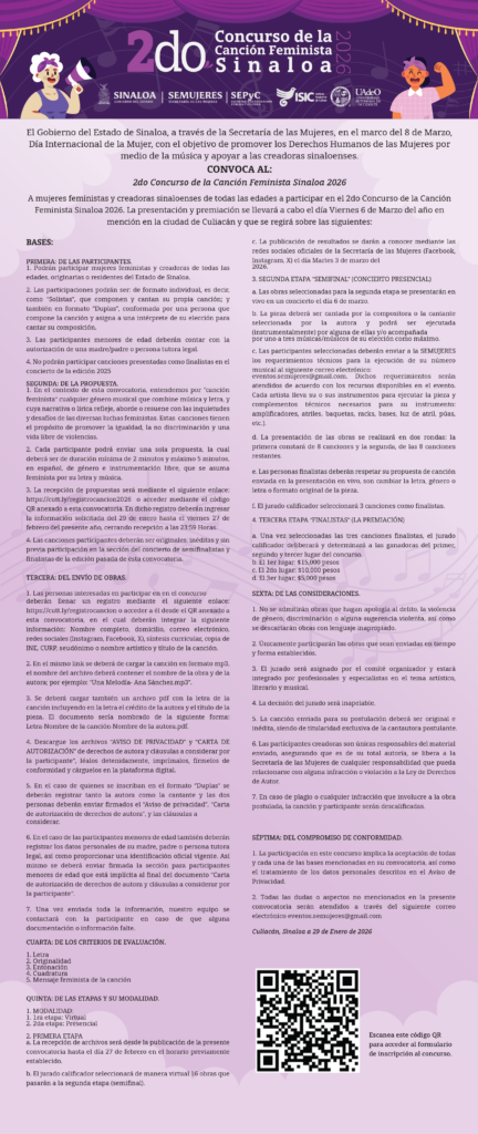 2º Concurso de la Canción Feminista 2026