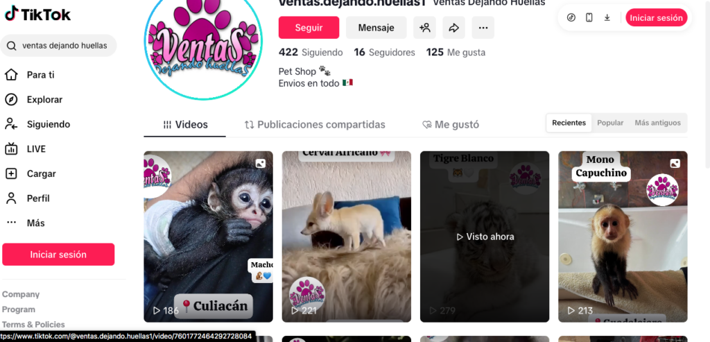 Rifan mono araña en Facebook