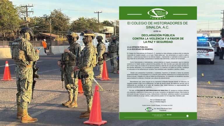 Colegio de Historiadores de Sinaloa alza la voz por la paz