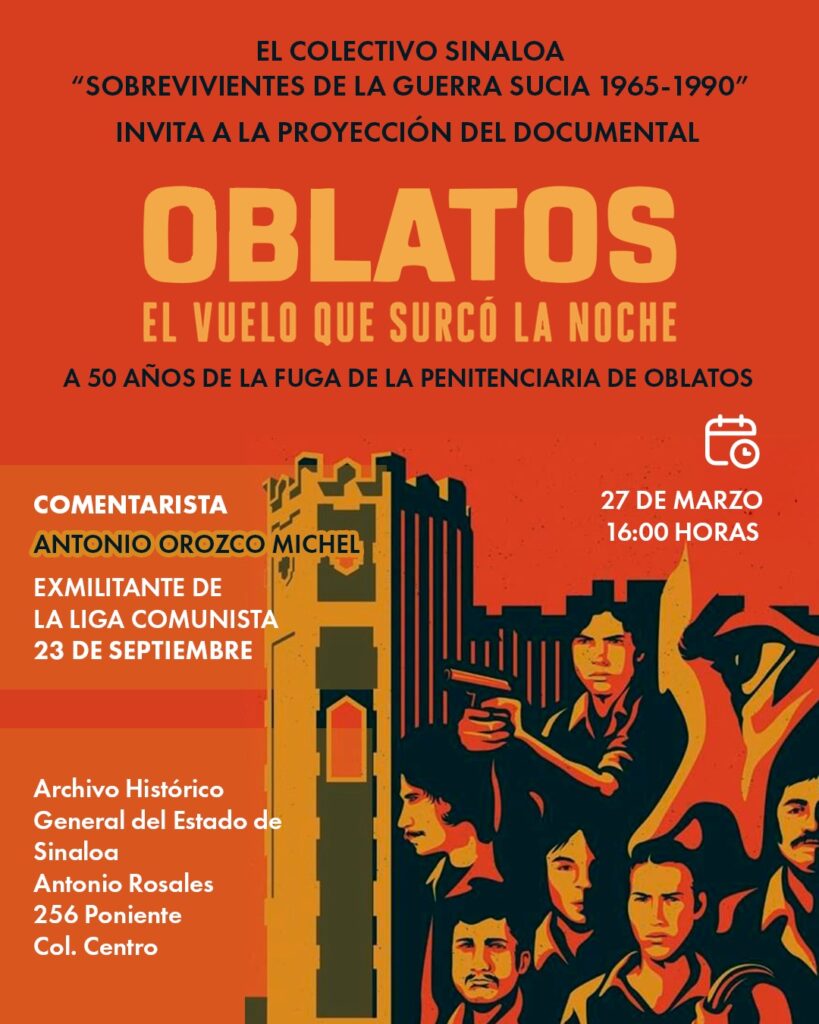 Proyectarán documental sobre la Guerra Sucia en Culiacán