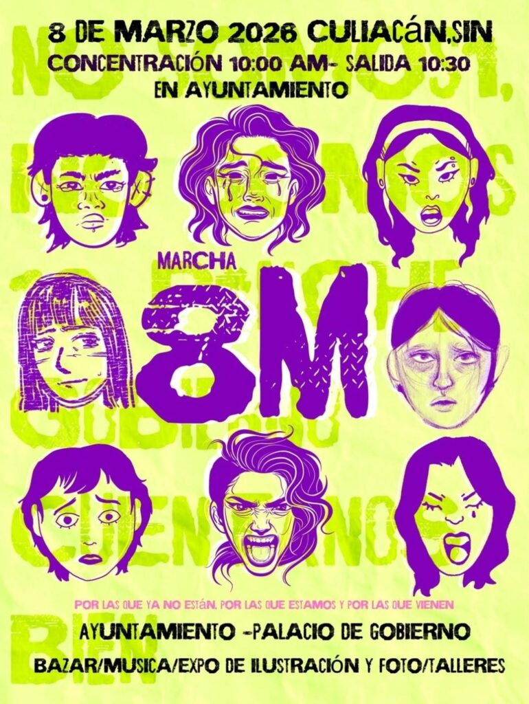 Marcha feminista 8M en Culiacán