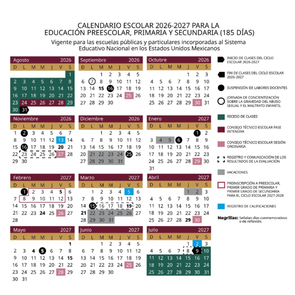 calendario escolar