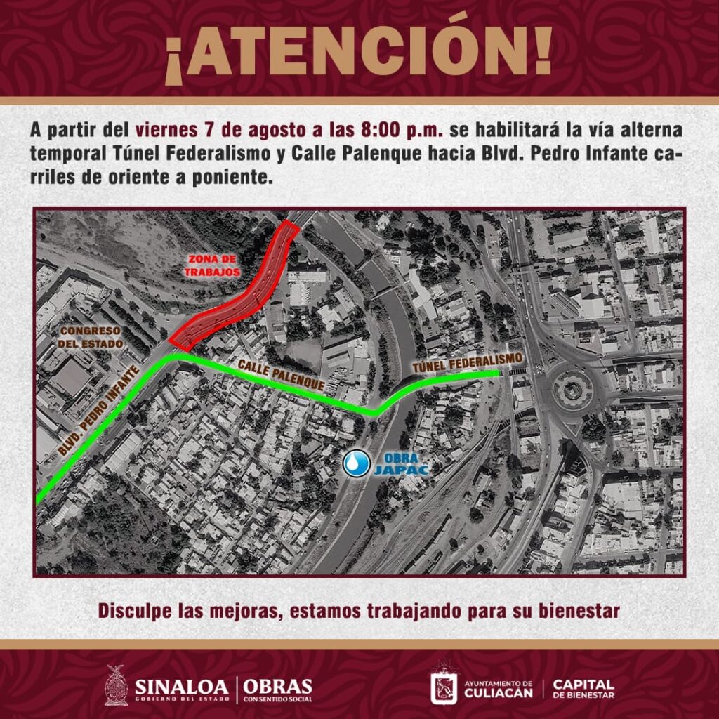 Cierre del bulevar Pedro Infante